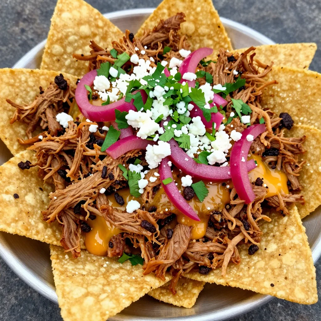 Budget Slow Cooker Pork Carnitas for Nachos Dinner