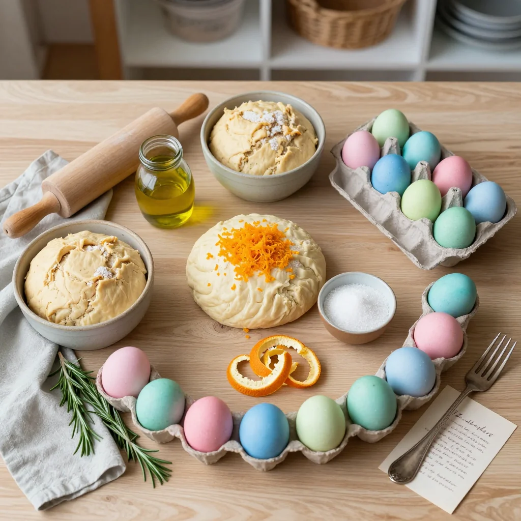 Ingredients for Italian Easter Bread