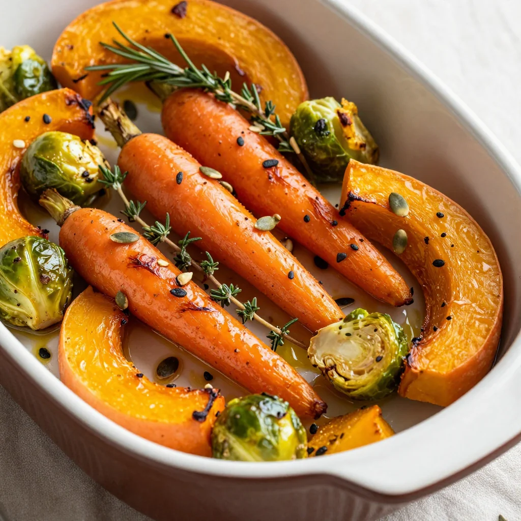 healthy whole30 roasted winter vegetable casserole for family meal prep