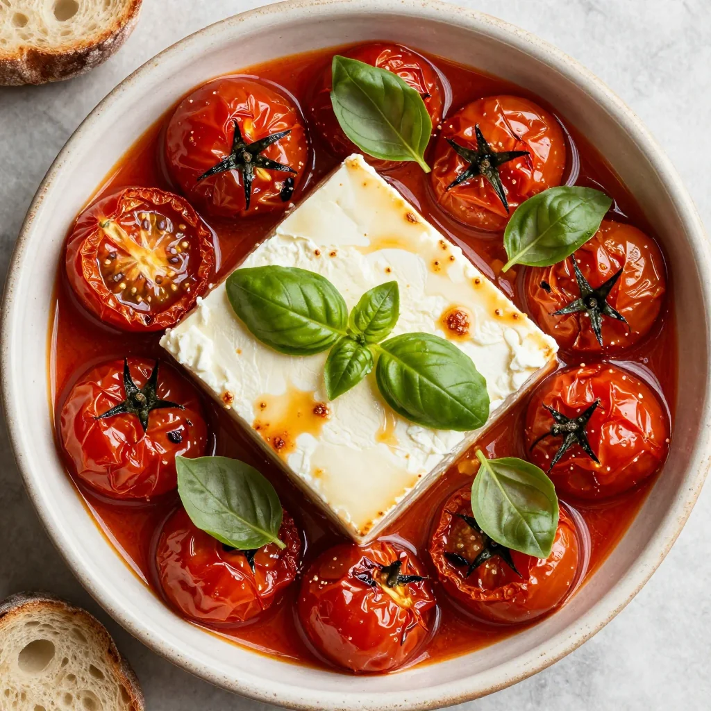 Baked Feta And Tomatoes For A Mediterranean Appetizer