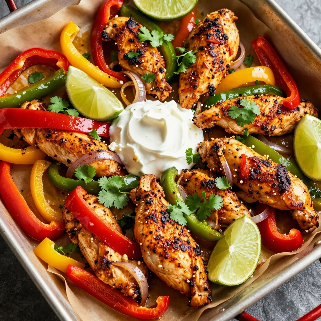 Sheet Pan Chicken Fajitas for an Easy Dinner