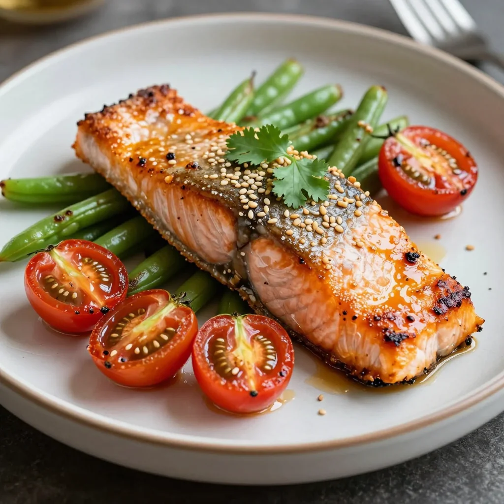 Easy Sheet Pan Salmon and Green Beans for Dinner