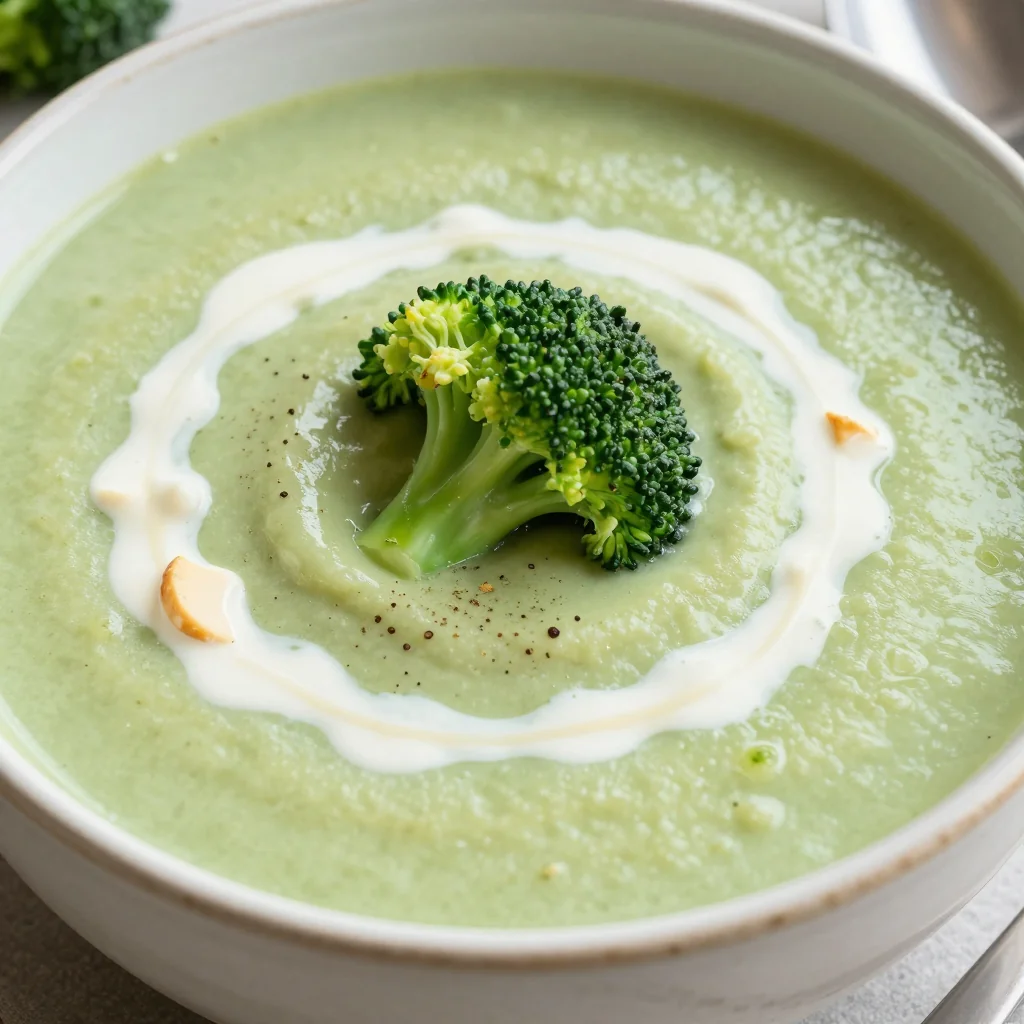 Creamy Vegan Broccoli Soup With Cashew Cream