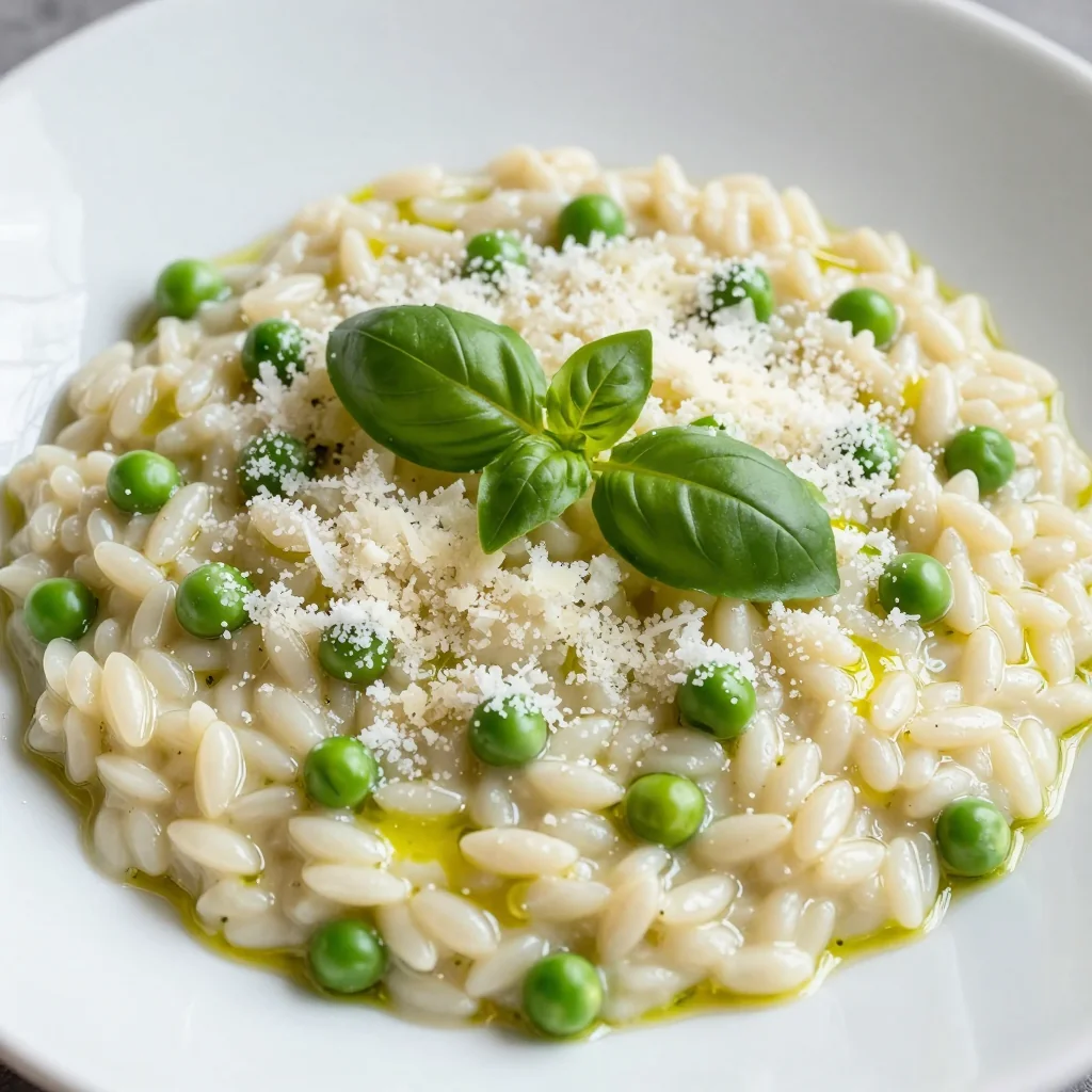 Creamy Risotto with Peas and Parmesan Cheese