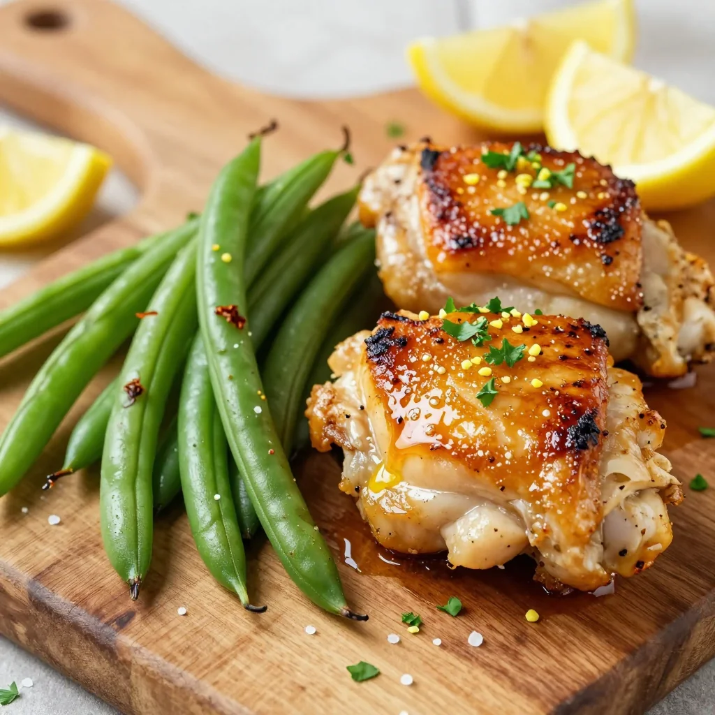 Quick Lemon Garlic Chicken with Green Beans