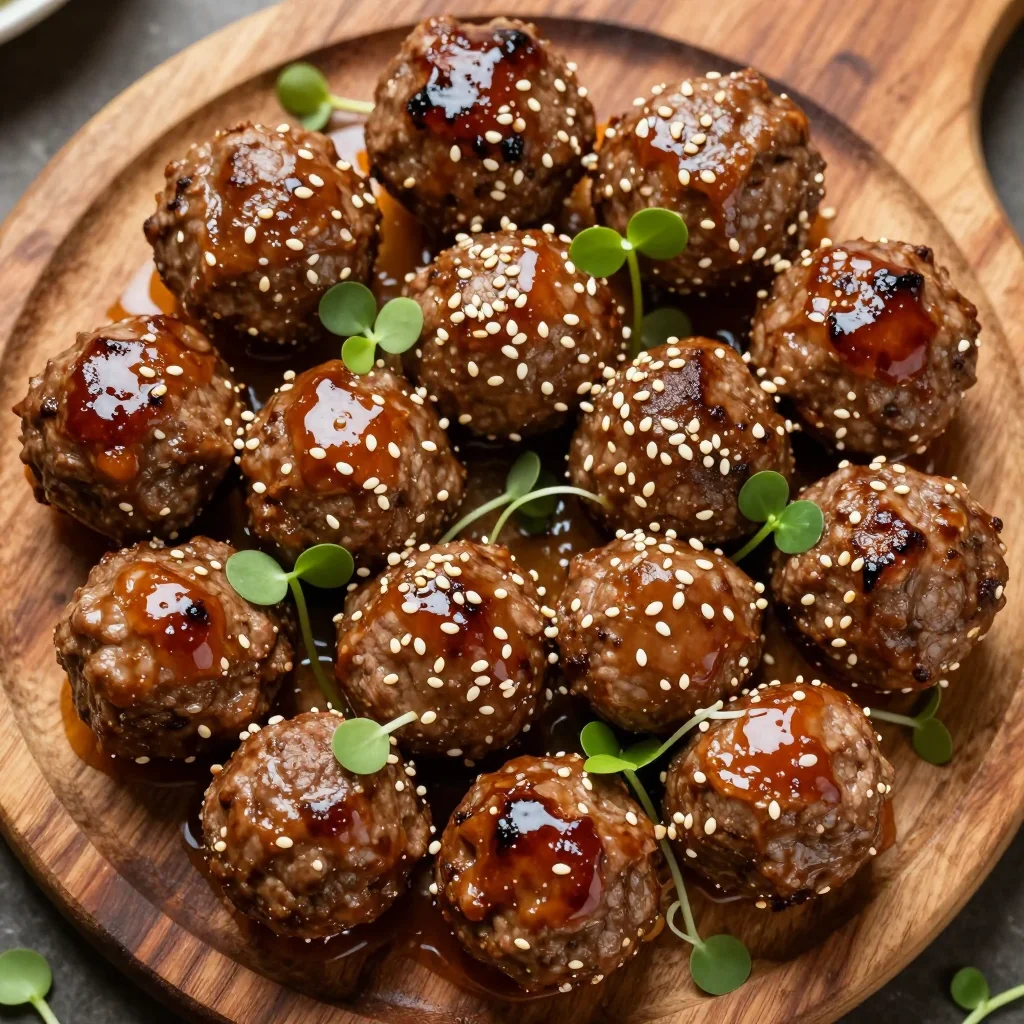 New Year's Day Glazed Beef Meatballs for a Party Starter