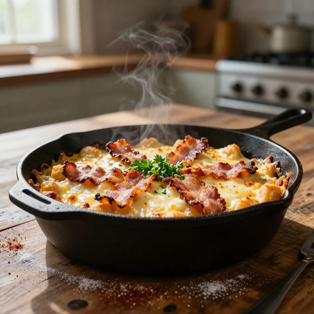 Tater Tot Breakfast Casserole with Bacon