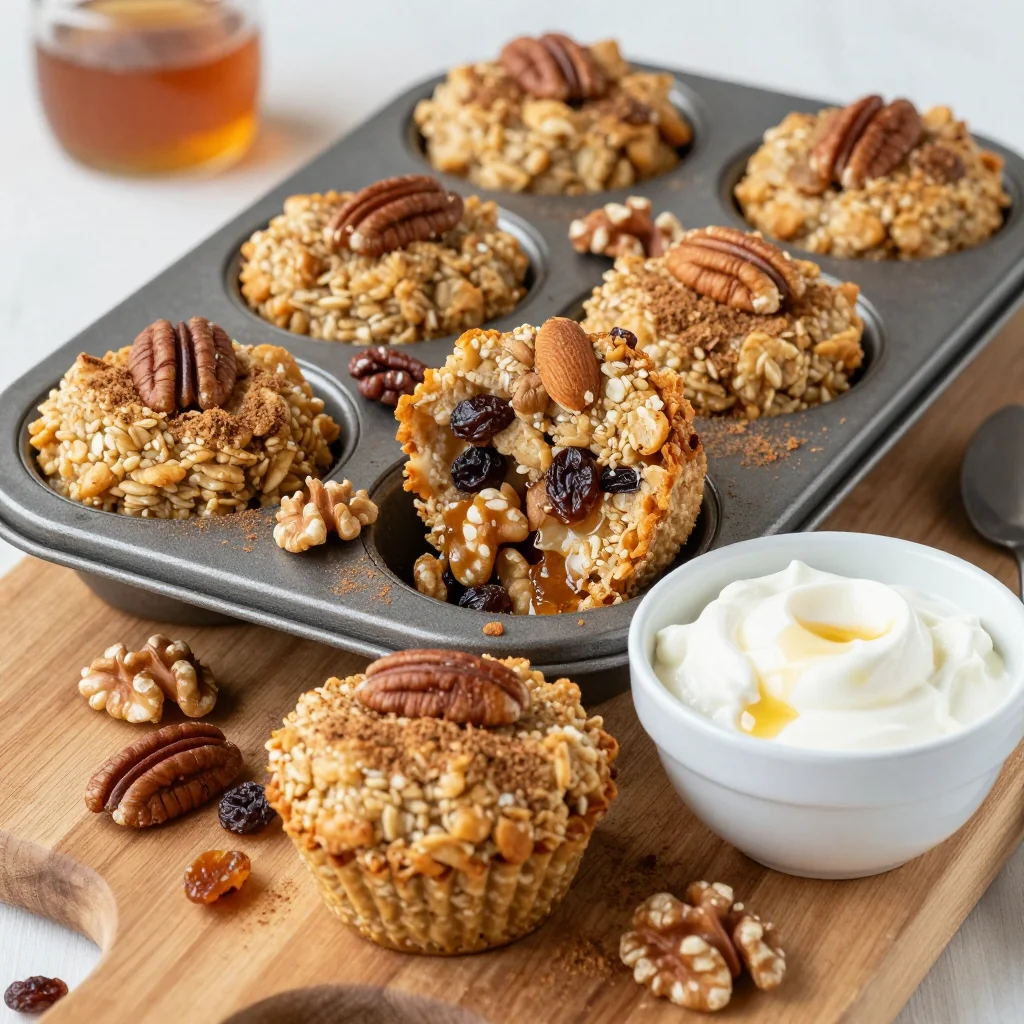 Freezer Prep Breakfast Breakfast Breakfast Oatmeal Cups with Nuts for Mornings