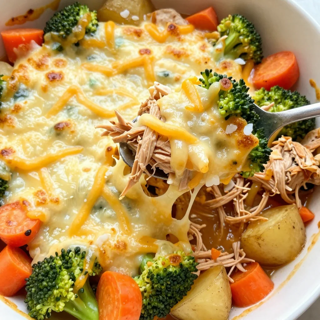 Cheesy Slow Cooker Chicken and Veggies for Comfort