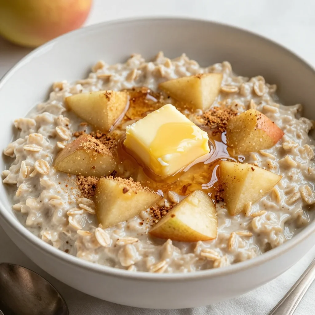 Warm Apple Cinnamon Oatmeal for Cold Mornings