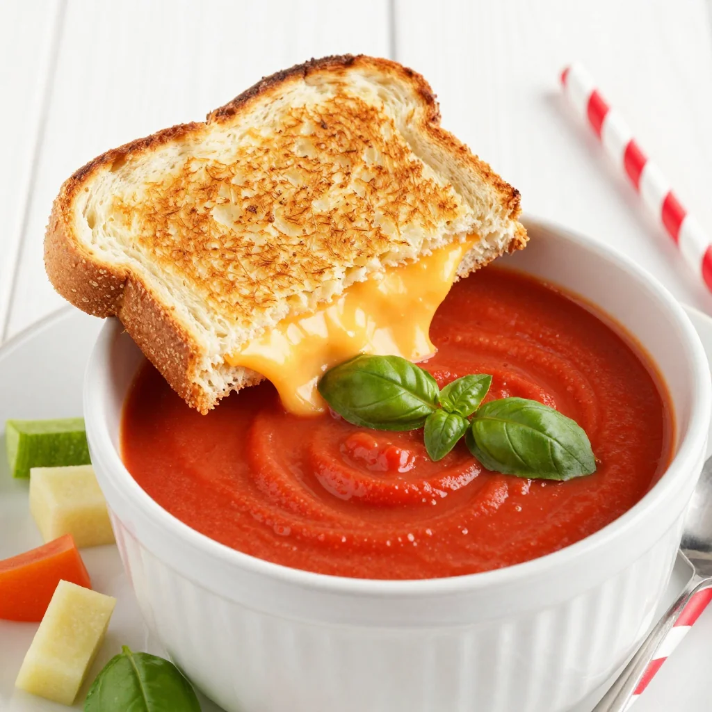 Kid-Friendly Creamy Tomato Soup and Grilled Cheese