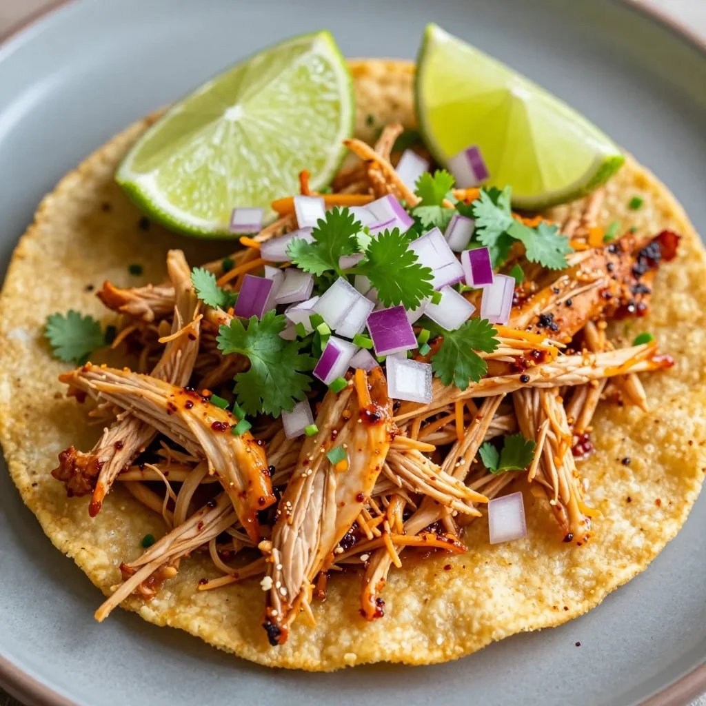 Crispy Chicken Tacos with Lime and Cilantro