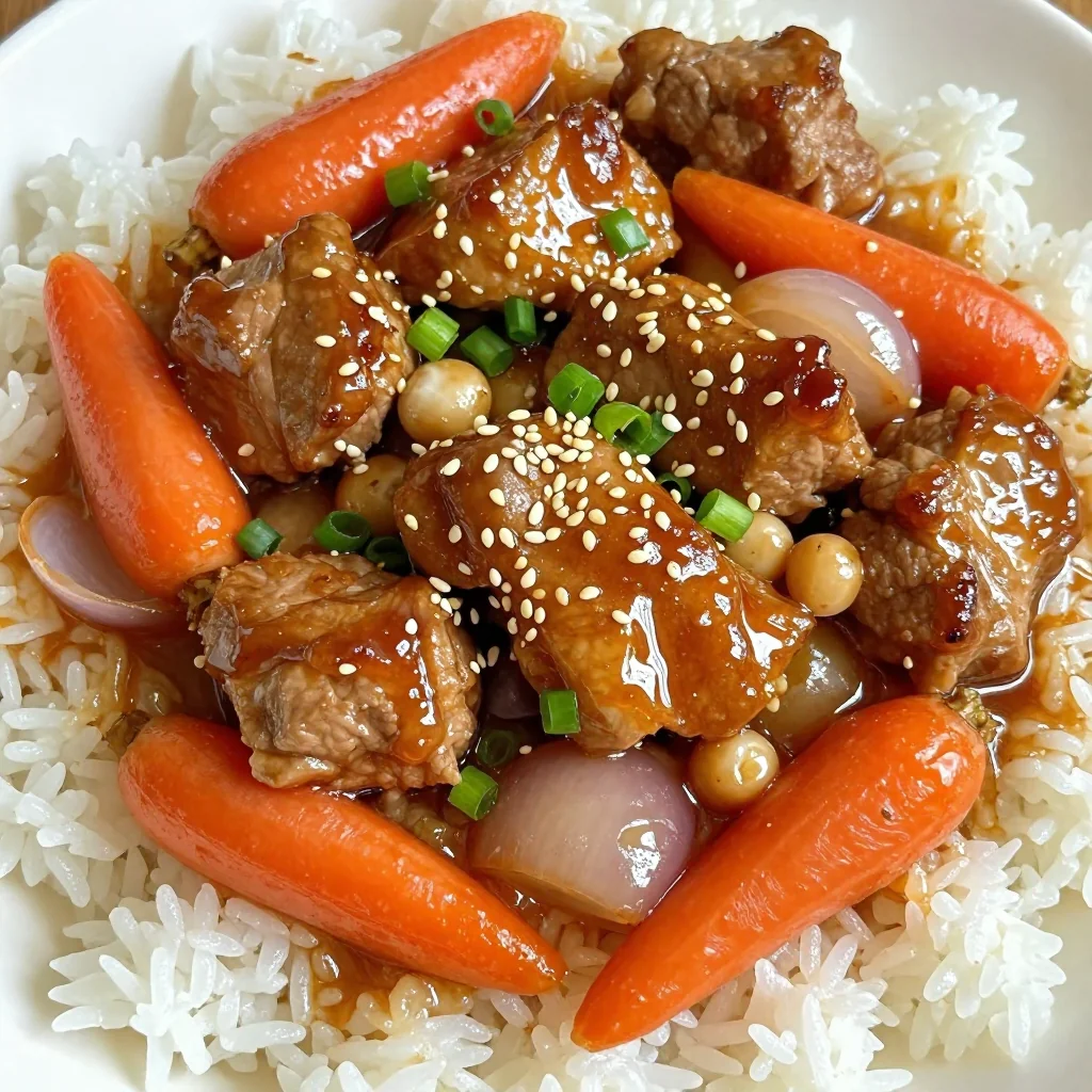 Slow Cooker Honey Garlic Pork for January Family Meals