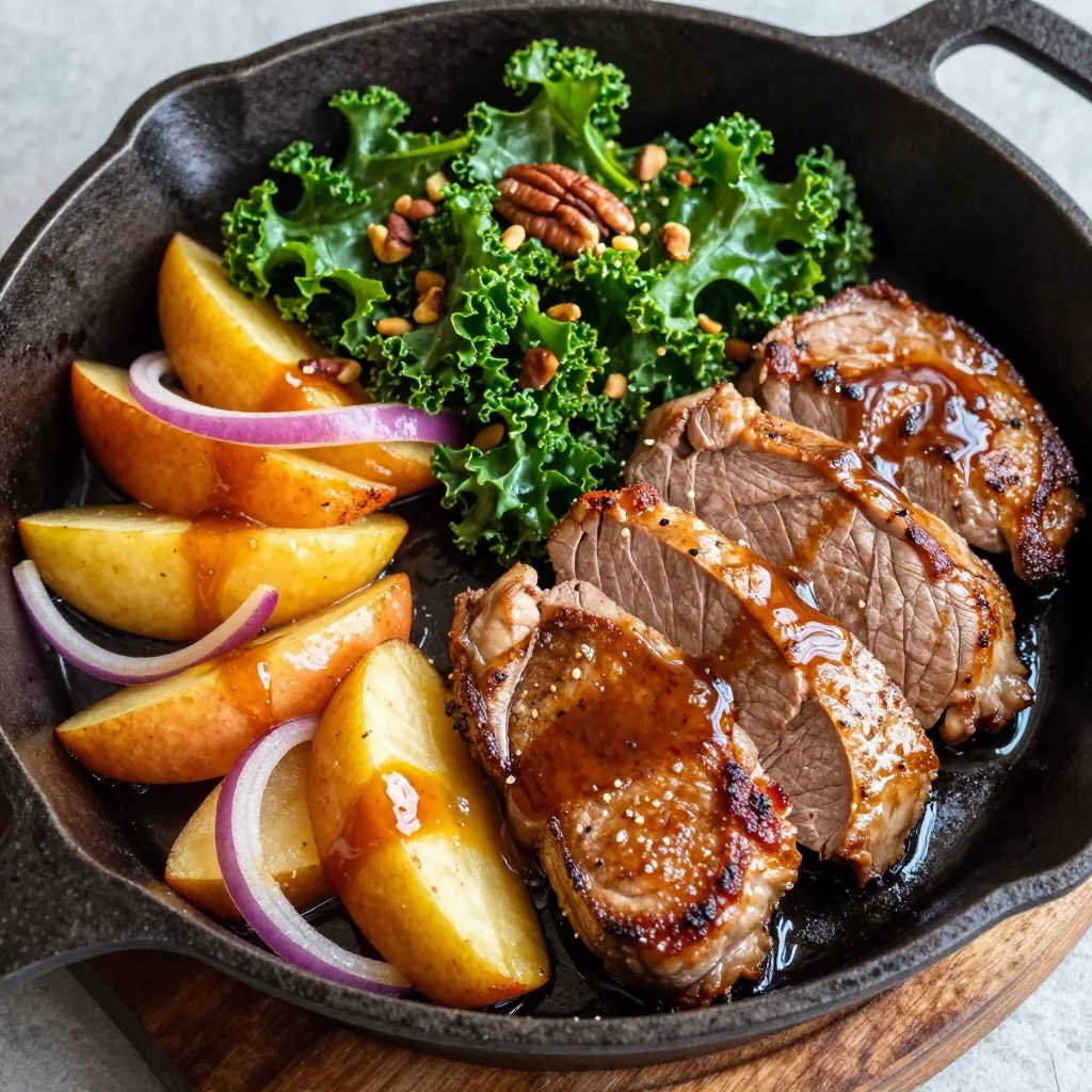 Easy One Pan Pork and Apple Skillet for Winter