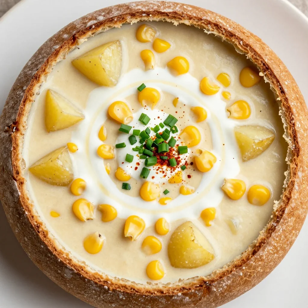 Budget Potato and Corn Chowder for Pantry Clean Out