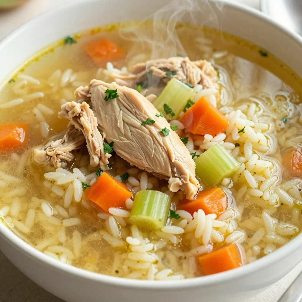 Easy Chicken and Rice Soup for Sick Days