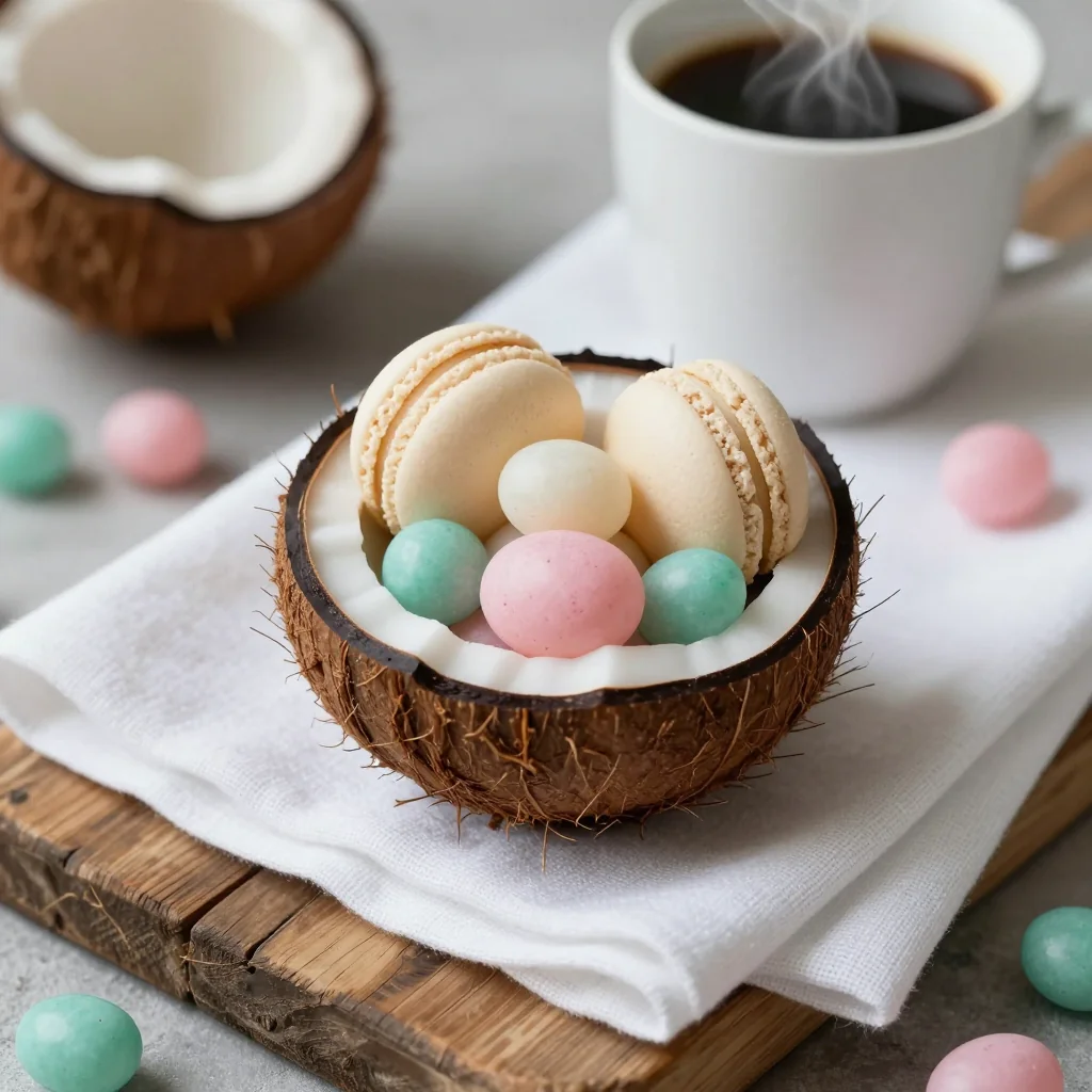 Coconut Macaroon Nests with Jelly Bean Eggs