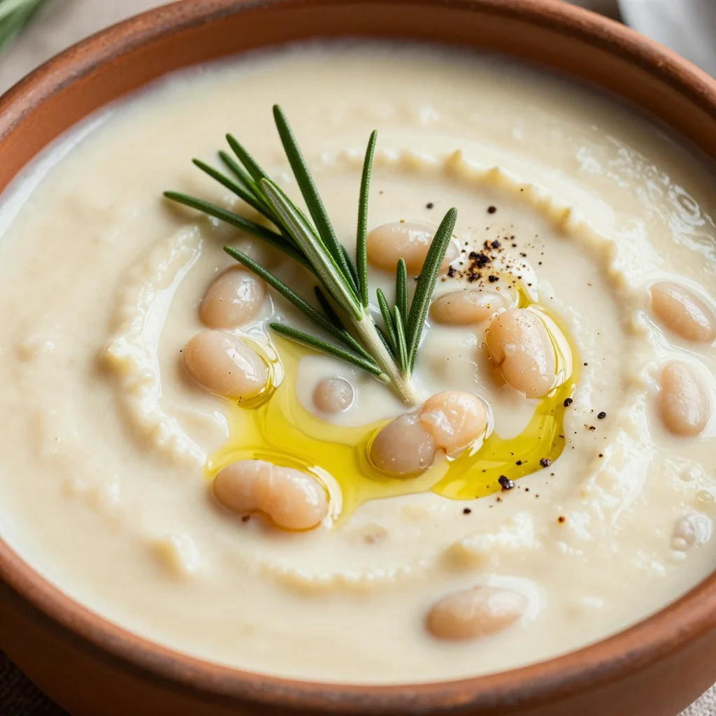 Easy Pantry Creamy White Bean and Rosemary Soup