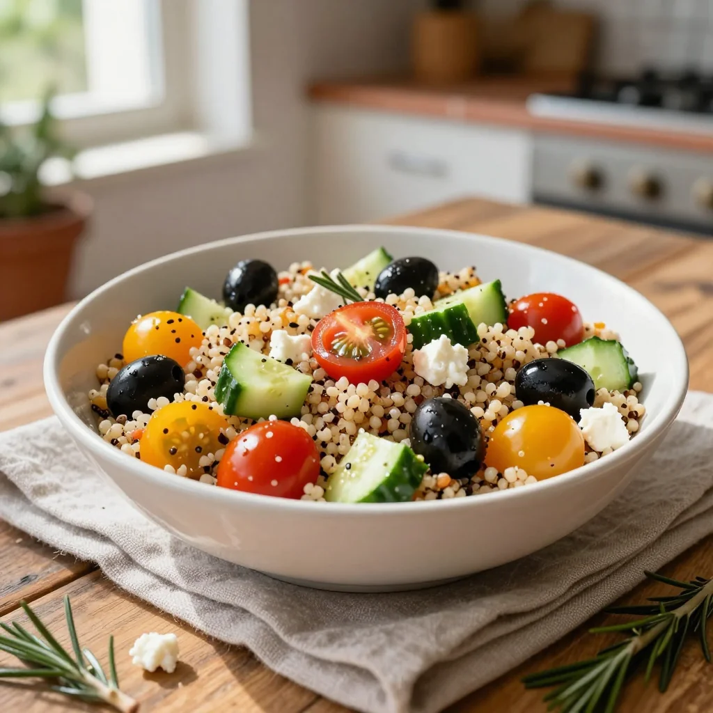 Mediterranean Quinoa Salad with Feta and Olives