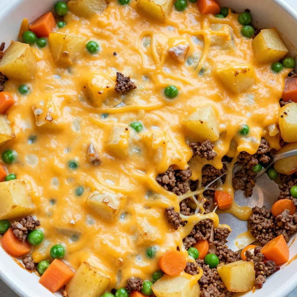 Kid-Friendly Cheesy Beef and Potato Bake for Dinner