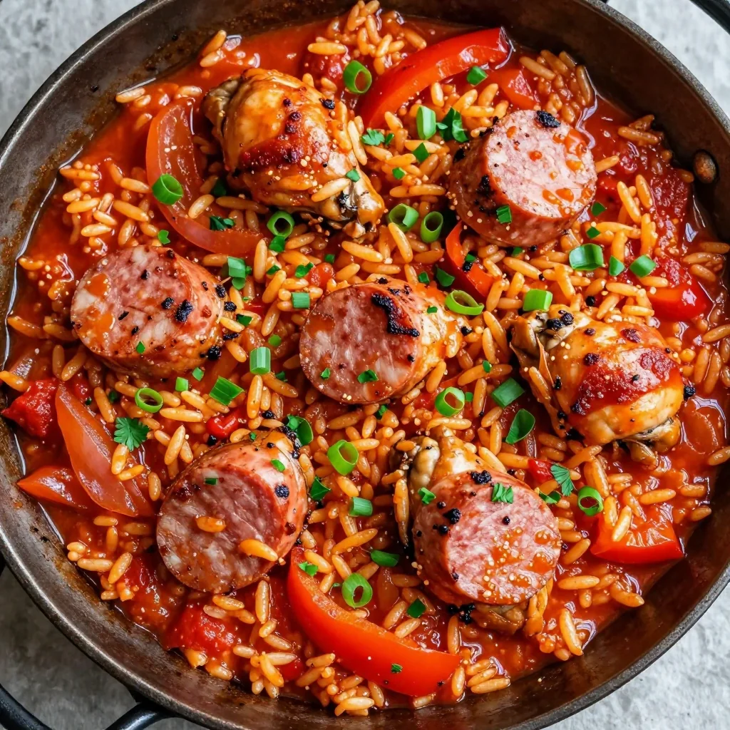 Easy Slow Cooker Chicken and Sausage Jambalaya Recipe