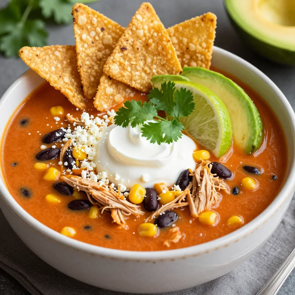 Creamy Slow Cooker Tortilla Soup for a Warm Hug in a Bowl