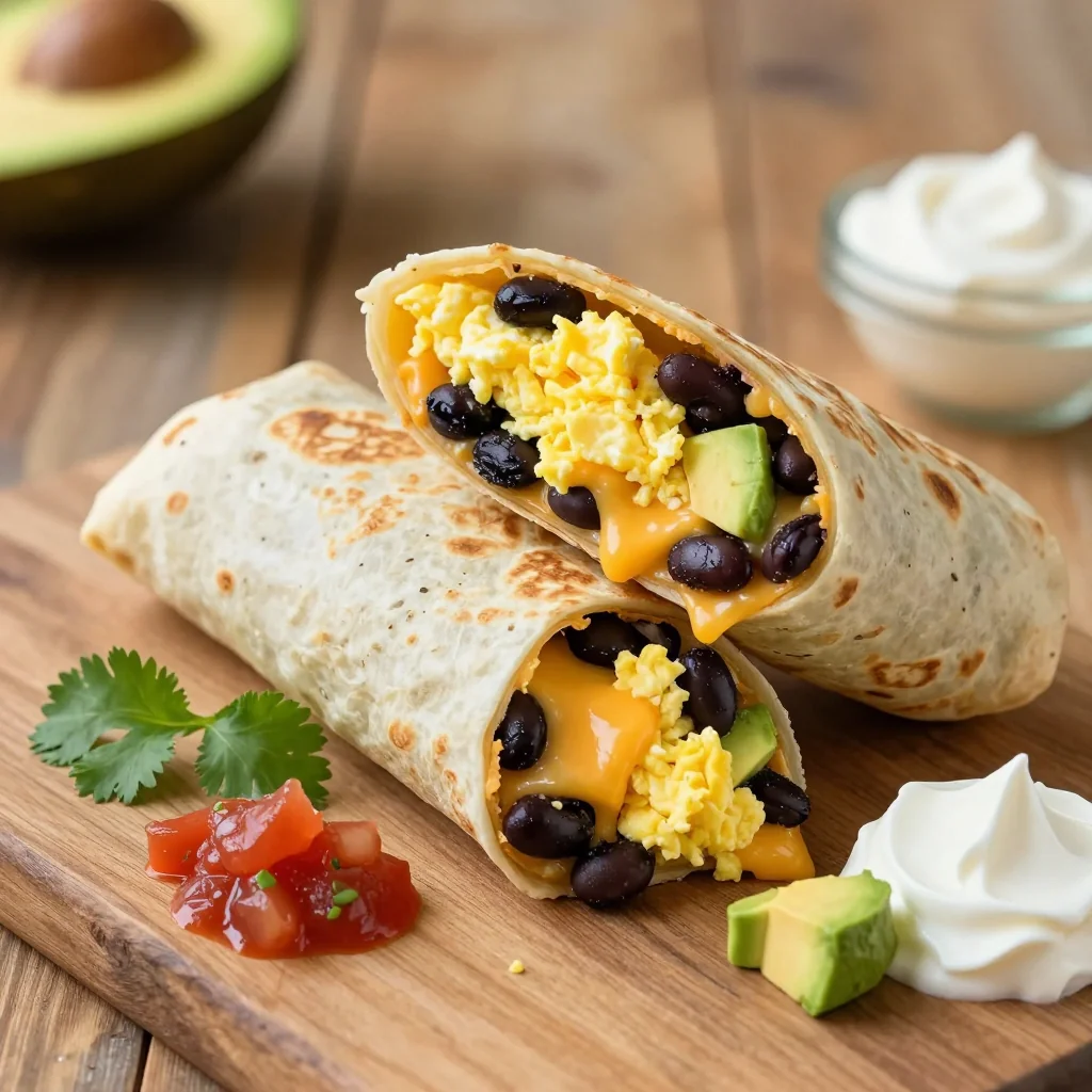 New Year's Day Black Bean Breakfast Burritos