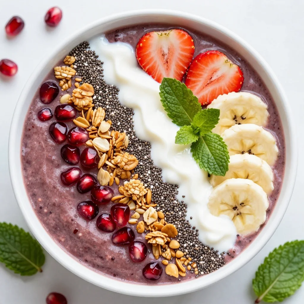 New Year's Day Smoothie Bowl with Toppings Bar