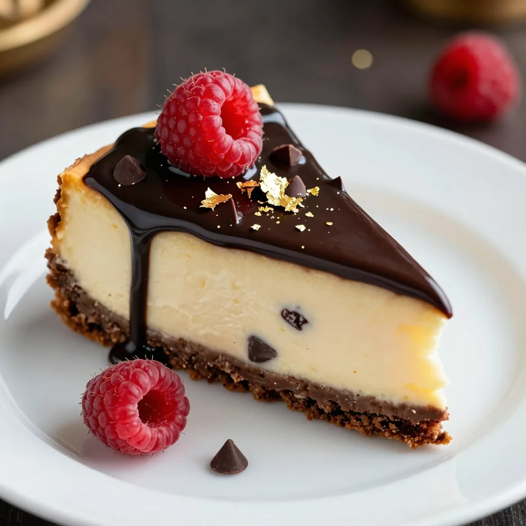 Indulgent Chocolate Chip Cheesecake for New Year's Day Celebration