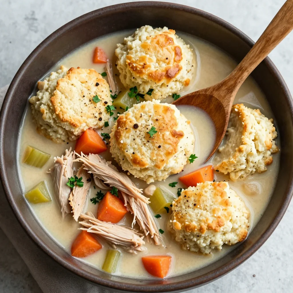 Cozy Creamy Chicken and Dumplings from Scratch