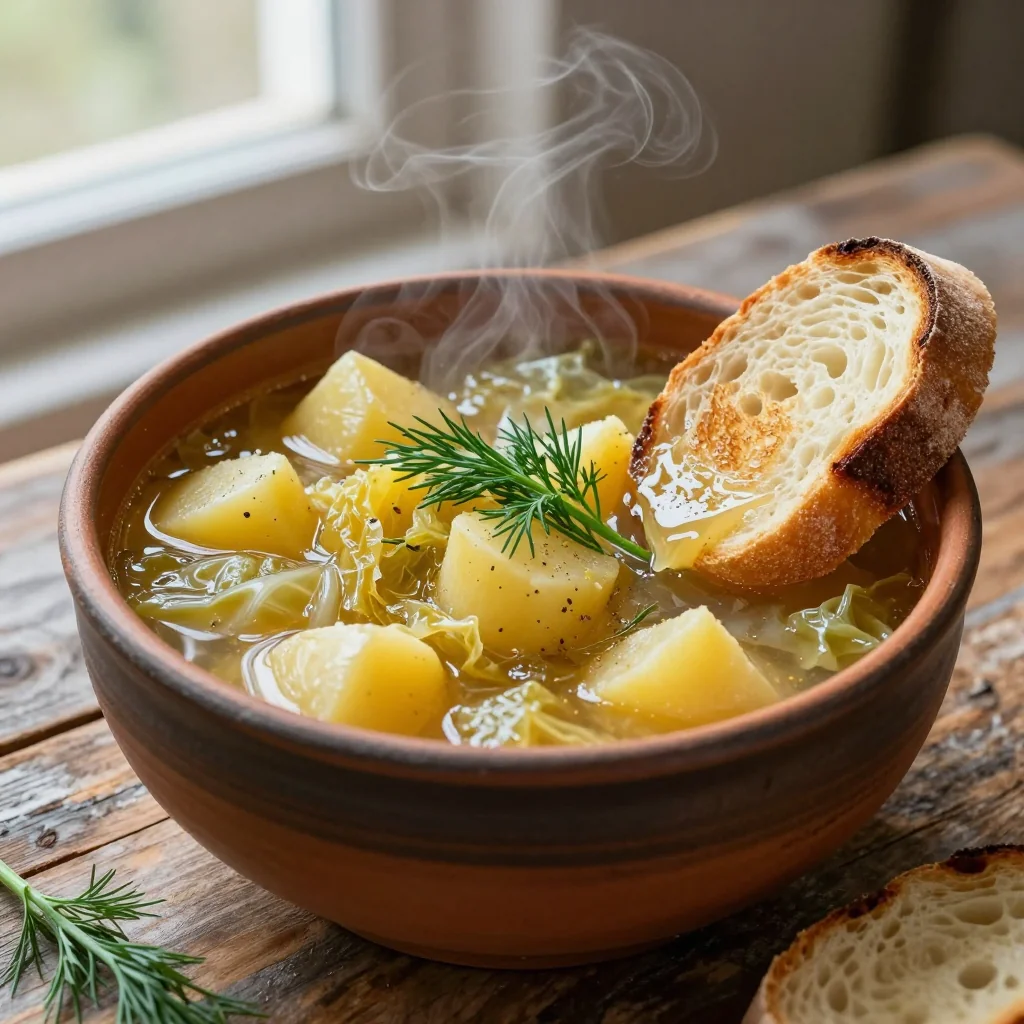Budget Cabbage and Potato Soup for Winter