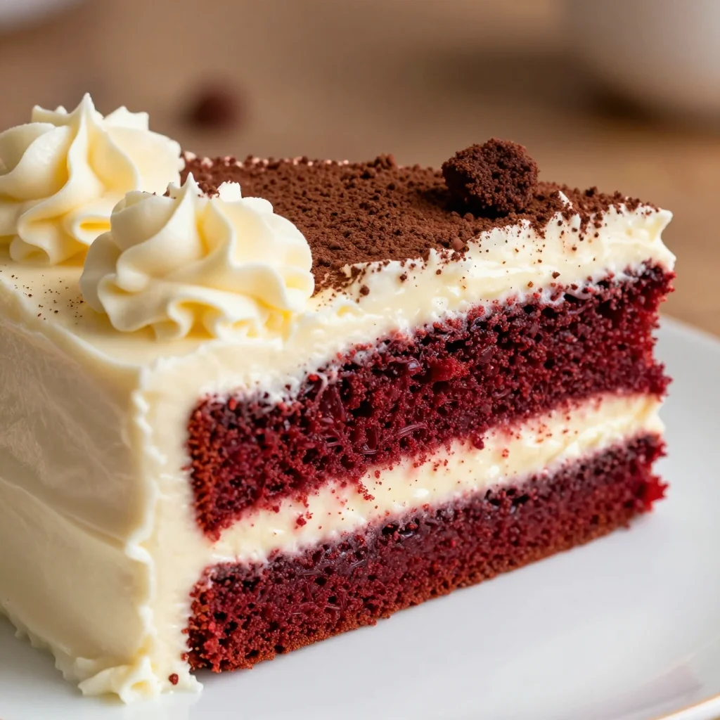 Moist Red Velvet Cake with Cream Cheese Frosting Recipe