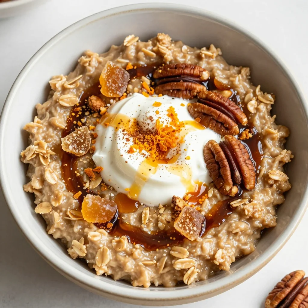 Warm Ginger Snap Oatmeal for a Spicy Winter Breakfast