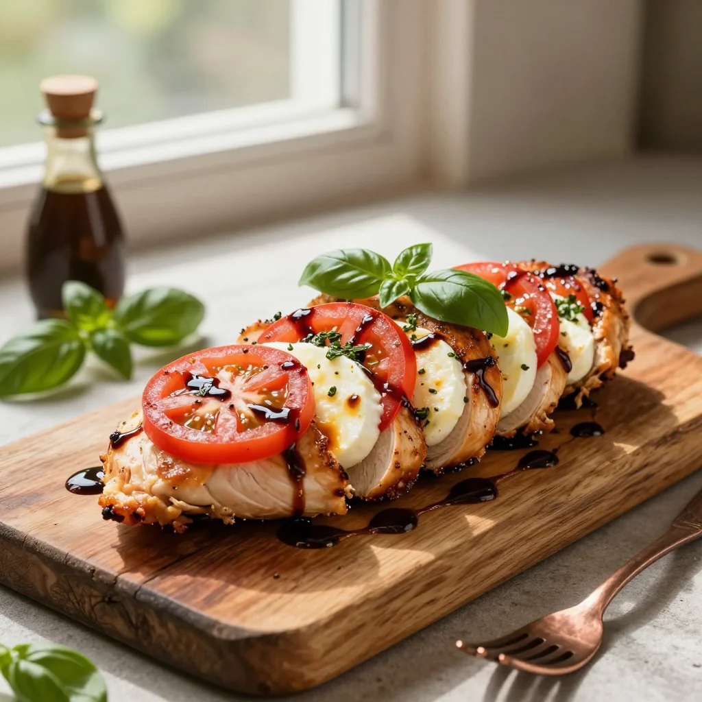 Caprese Stuffed Chicken Breast with Balsamic