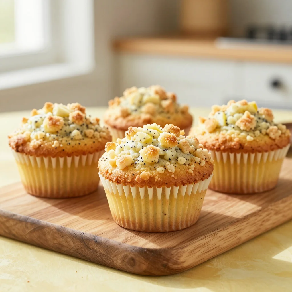Lemon Poppy Seed Muffins with Streusel Topping