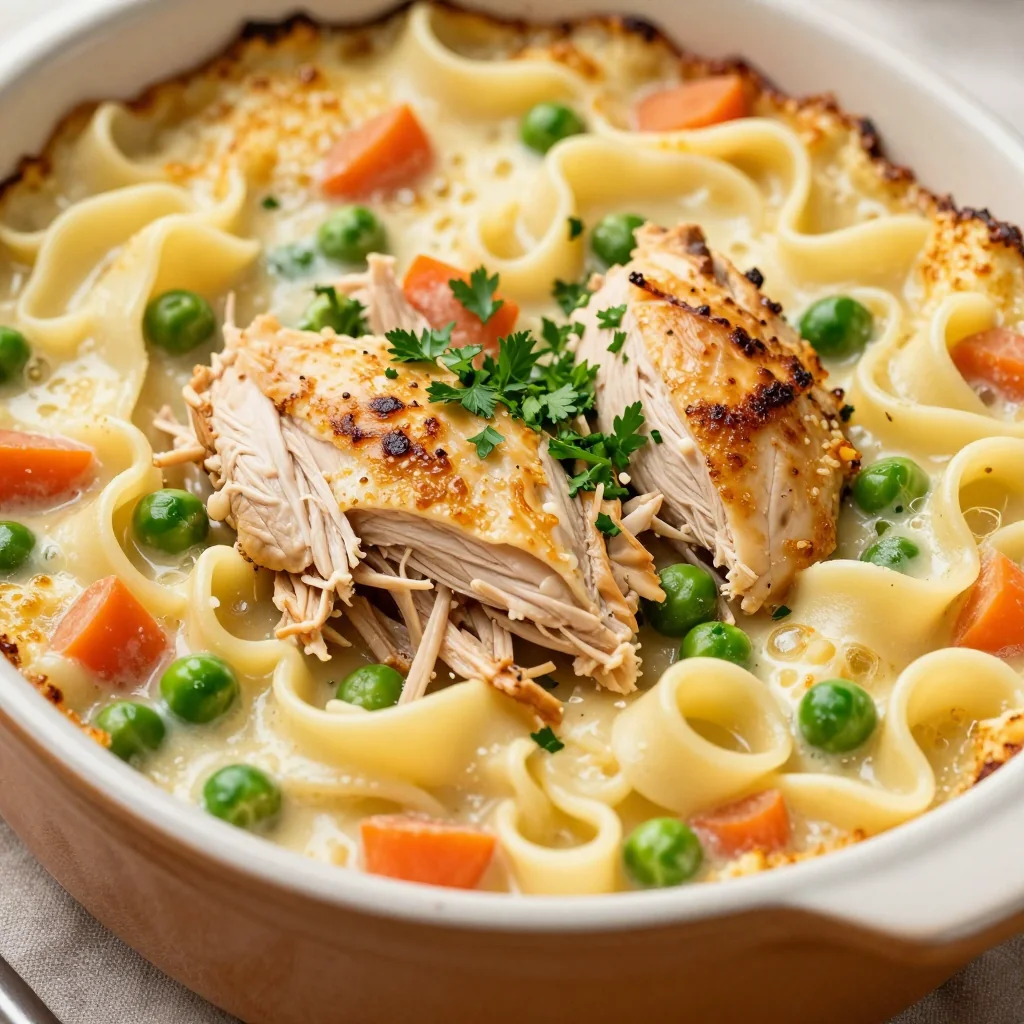 Easy Slow Cooker Chicken and Noodle Casserole for Dinner