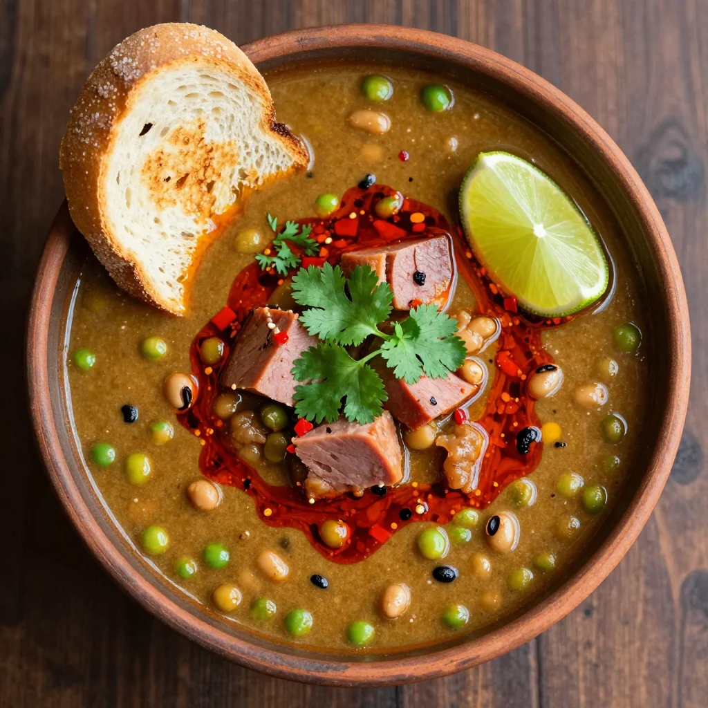 Spicy Black Eyed Pea Soup For New Year Luck