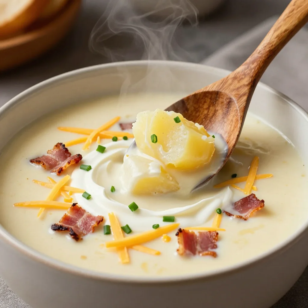 Creamy Slow Cooker Potato Soup for January Chills