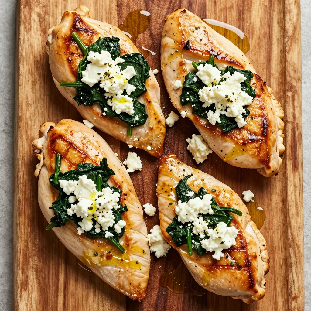 Hearty Spinach And Feta Stuffed Chicken Breasts