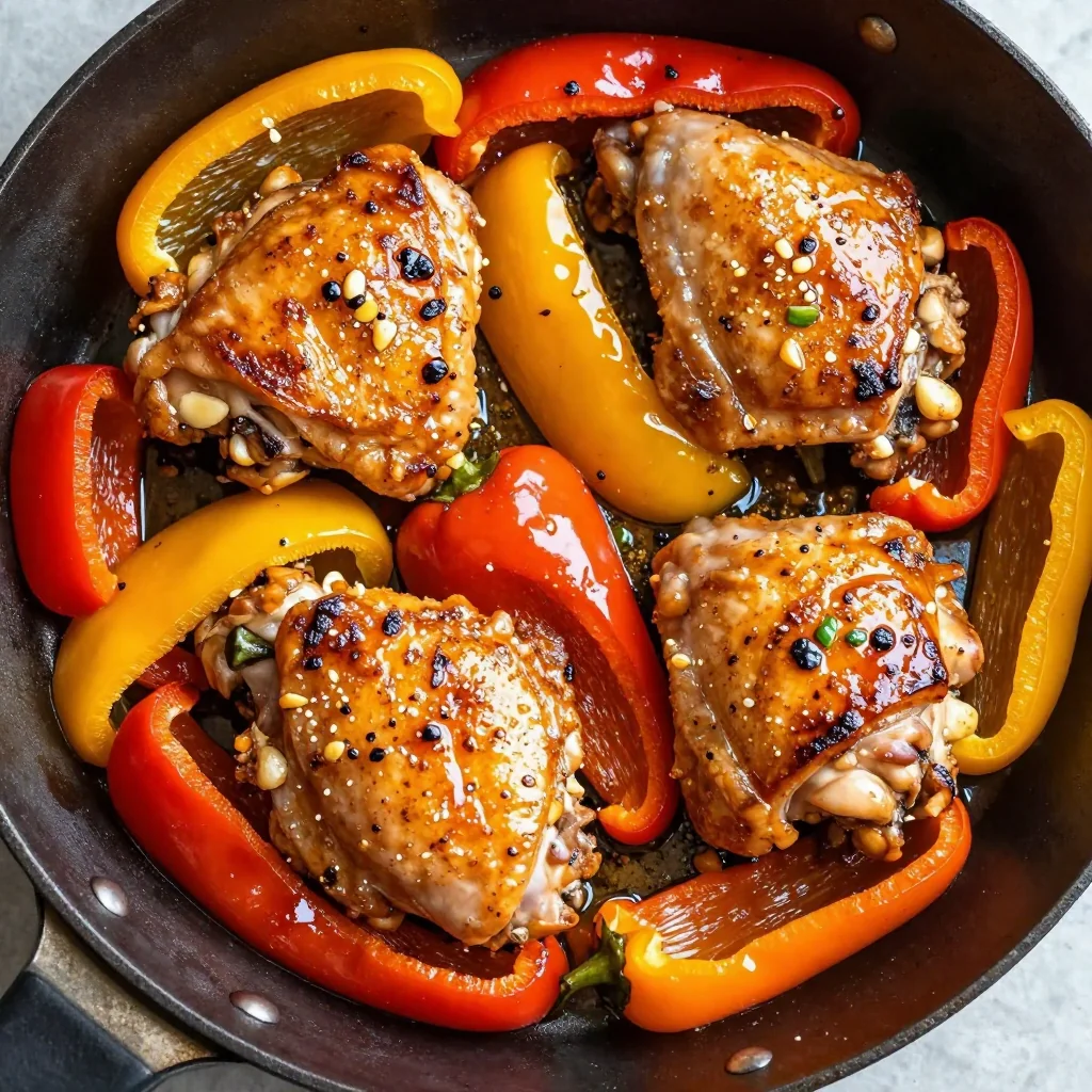 Easy Sheet Pan Garlic Lime Chicken and Bell Peppers