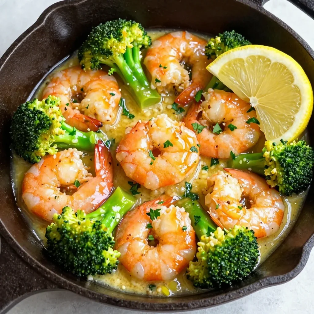 One Pan Lemon Garlic Butter Shrimp And Broccoli
