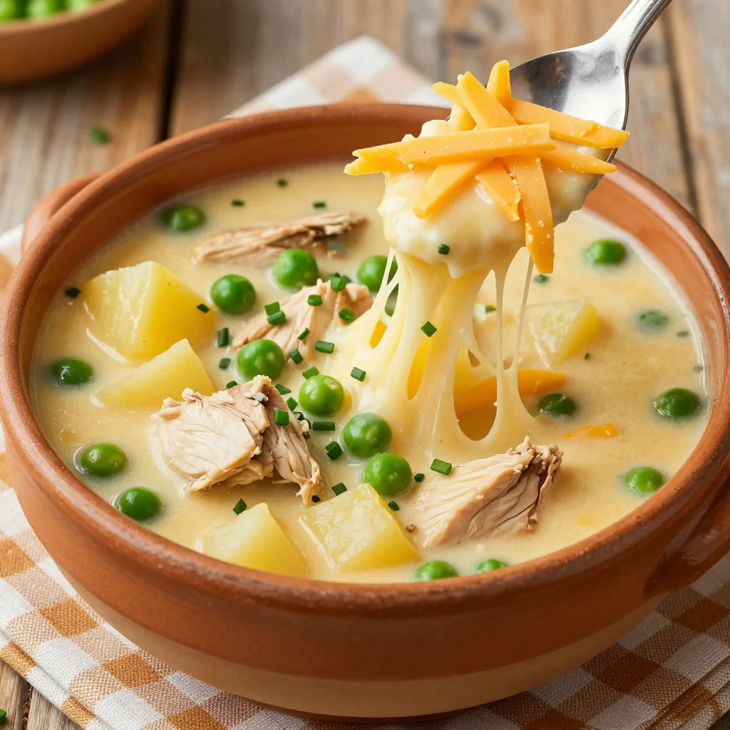 Cozy Cheesy Chicken and Potato Soup for Families