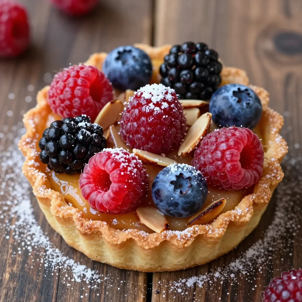 Warm Berry and Almond Tart for a French Dessert