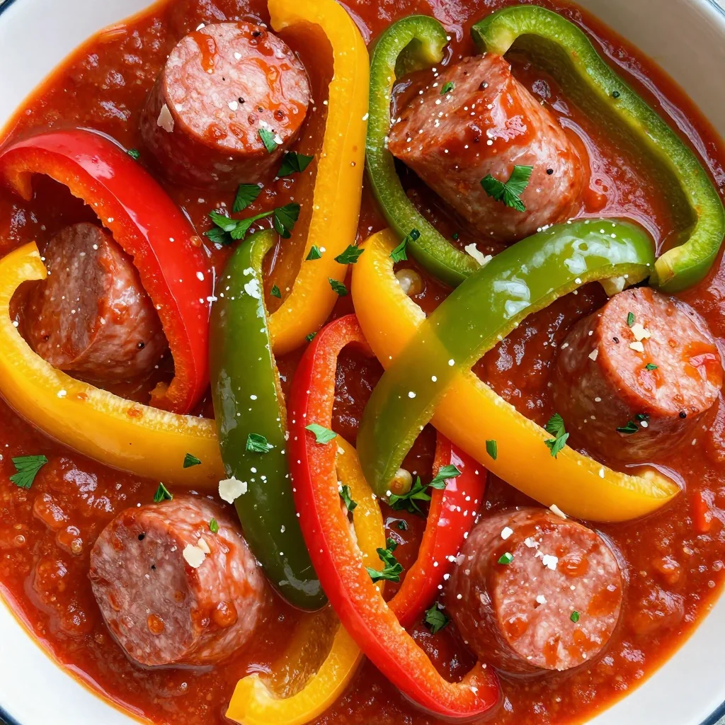 Family Favorite Slow Cooker Sausage and Peppers