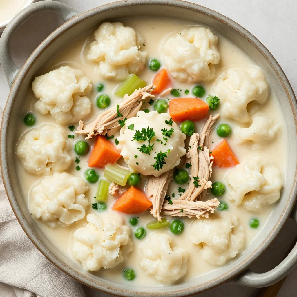 Budget Friendly Creamy Chicken and Dumplings with Vegetables in the Instant Pot