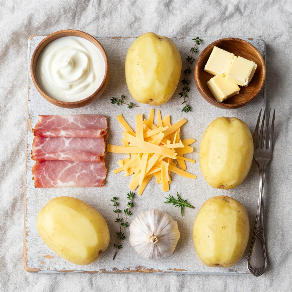 Ingredient list for Creamy Potato Casserole