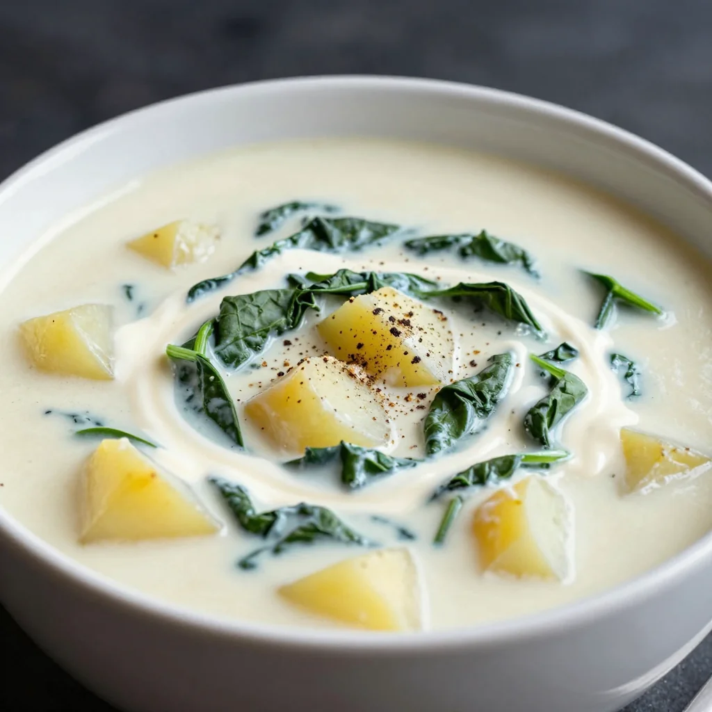 Creamy Potato and Spinach Soup for Martin Luther King Jr. Day