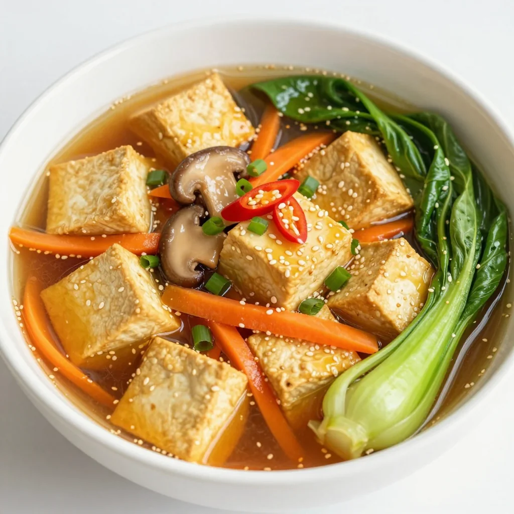 Clean Eating Spicy Tofu and Vegetable Miso Soup