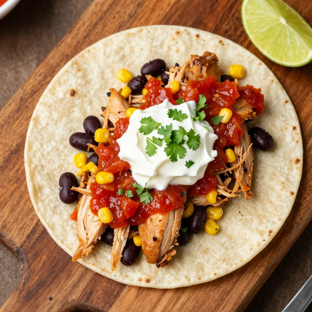 Slow Cooker Salsa Chicken for Pantry Clean Out