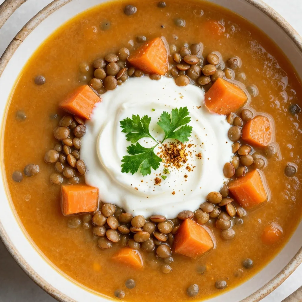 healthy lentil and carrot soup packed with protein for cold evenings